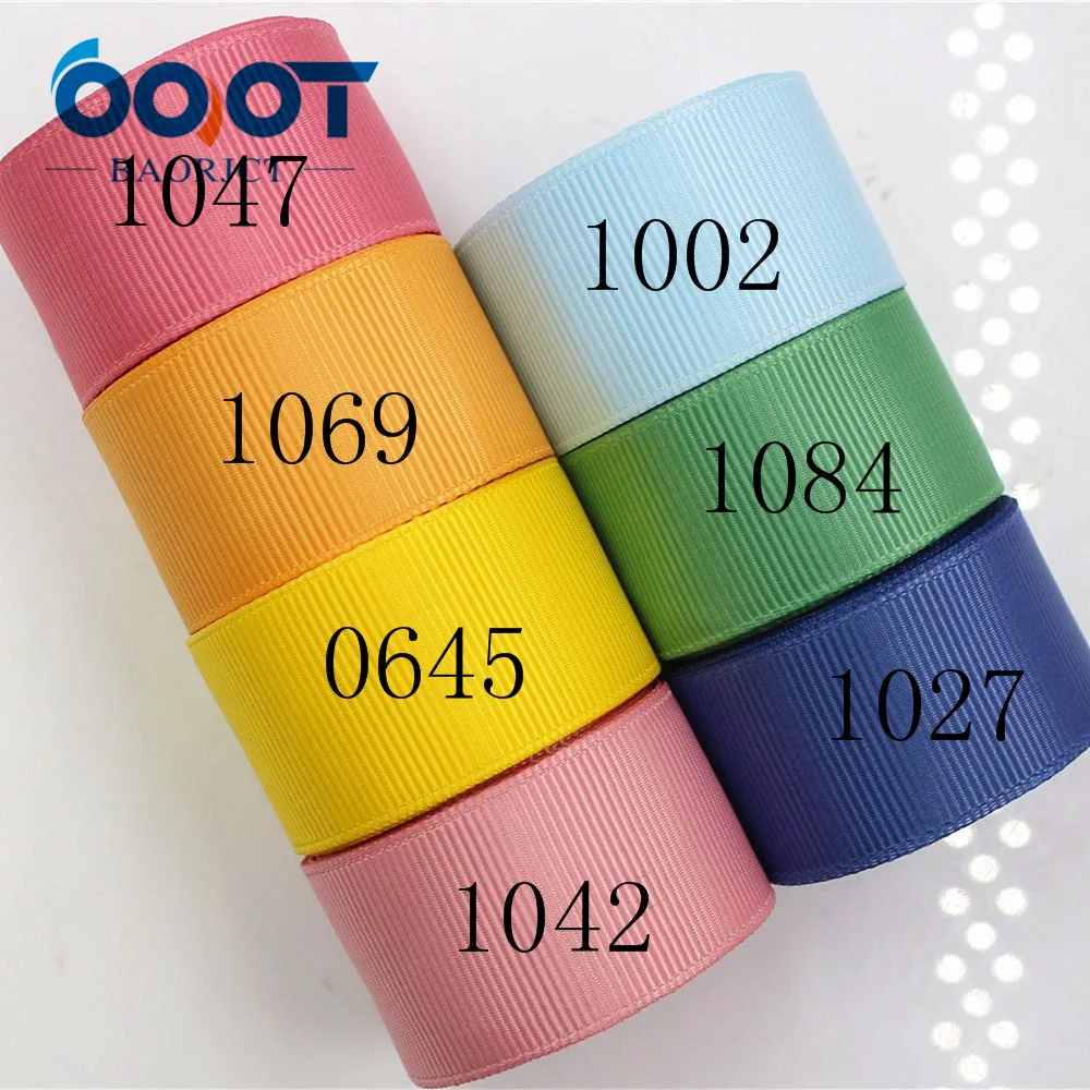 

OOOT BAORJCT 176069 25mm 10yard Solid Color Ribbons Thermal transfer Printed grosgrain Wedding Accessories DIY handmade material