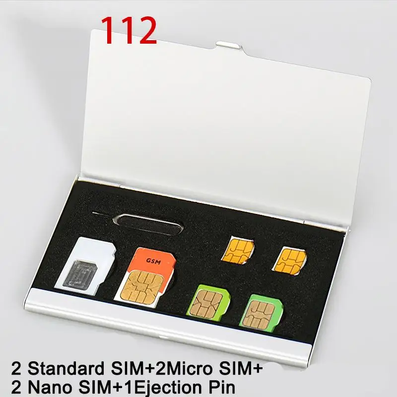 Серебряный однослойный алюминиевый 2 SD+ 3TF Micro SD Держатель для карт, контактный ящик для хранения, чехол, держатель для карт памяти, чехол, защита, высокое качество - Цвет: 112