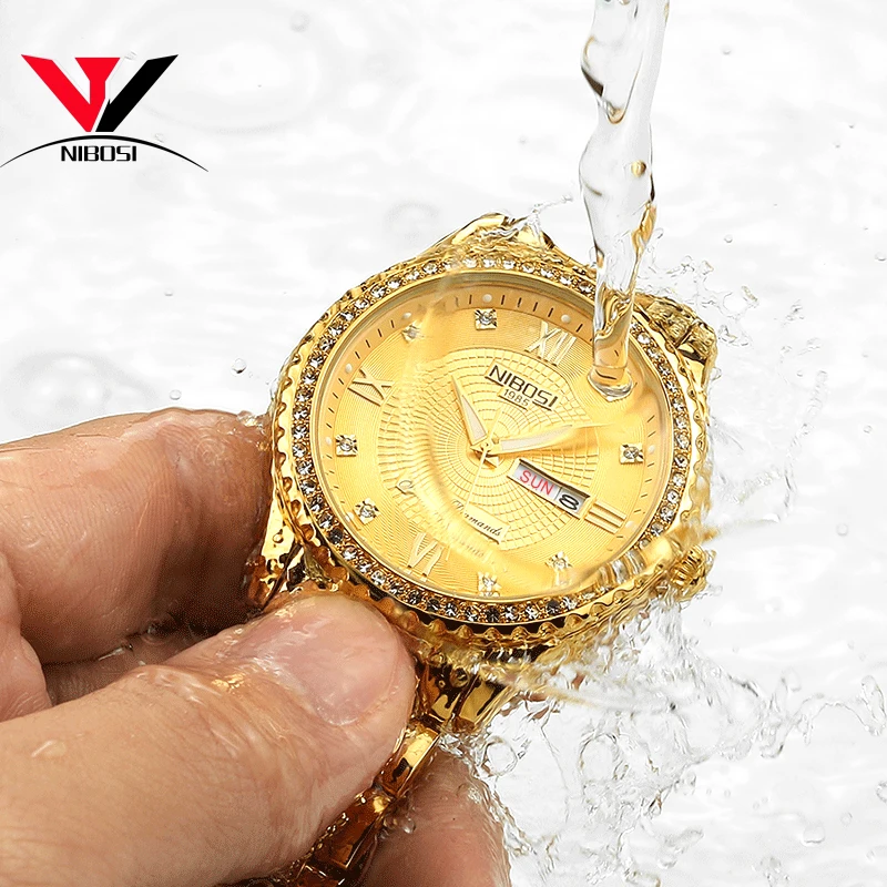 Montre Homme 2018 NIBOSI известный бренд роскошные часы мужские водонепроницаемые наручные