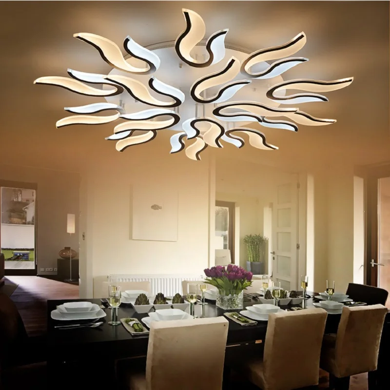 2019 Creative Modern Acrylic LED Ceiling Light Living Room Bedroom Lamp Home Indoor Deco Lighting fixture lampara techo | Лампы и