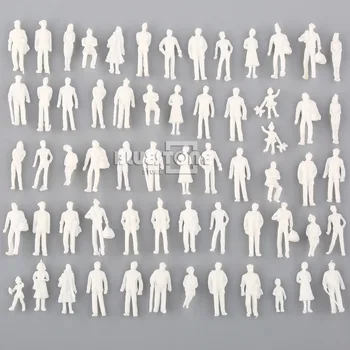 

Pack of 100 Scale 1:150 Gauge N Model Railway White Unpainted Figure People