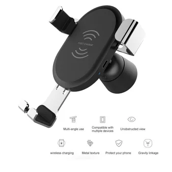 

TAIHONGYU Car Wireless Charger Quik Fast Charge Charging Phone Stand HolderFor iPhone X 8 Samsung Note 8 S8 Plus