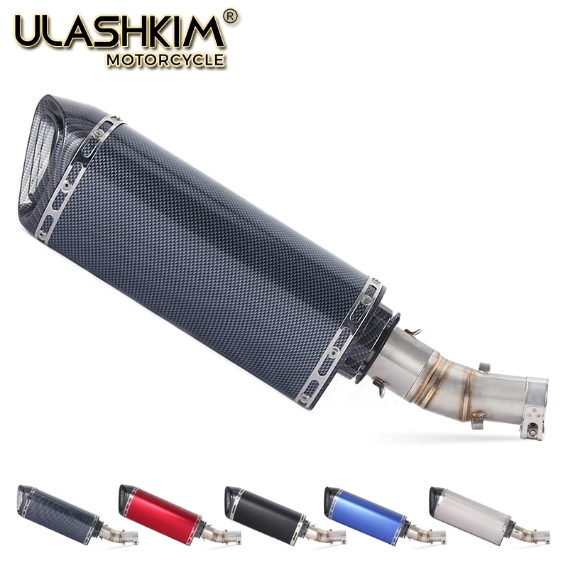 

ER 6N 6F Motorcycle Exhaust Muffler Middle Link Pipe Full System Slip On For kawasaki ER6N ER6F NINJA650R 2012-2016 DB KILLER