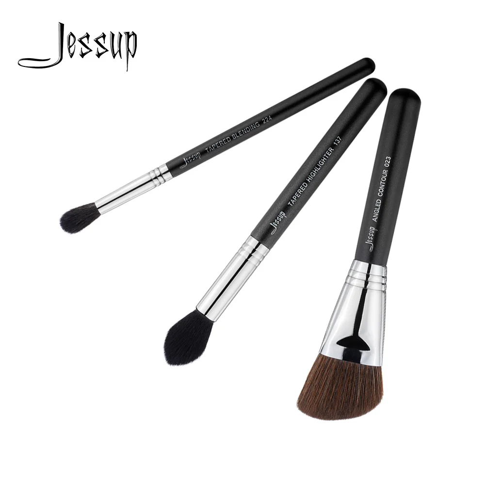 

Jessup brushes 3pcs Makeup Brushes Set maquiagem profissional completa Tapered Blending Angled Contour Highlighter Brush T305