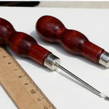 Специальная деревянная ручка одна тысяча подошвы крючком через сверло крючком шило забрать иглу швейные инструменты diy