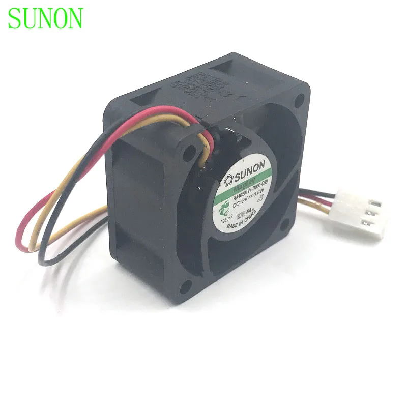 Для Sunon HA40201V4 D000 C99 4 см 4020 12 В 0 6 Вт 3 проводной бесшумный осевой охлаждающий