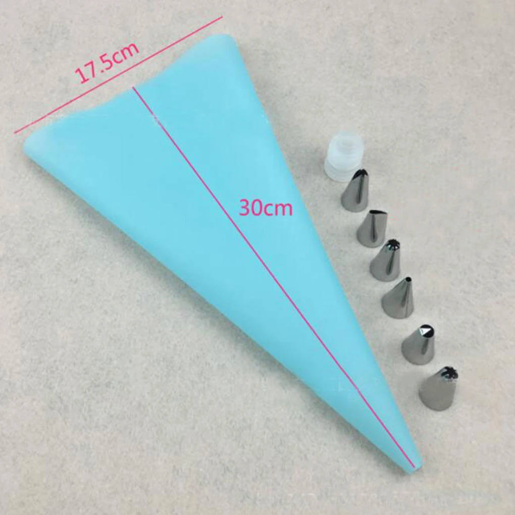 Синий трубопровод мешок 16 прикрепленный к комплект для украшения торта мешок льда наборы кондитерский мешок 14 Нержавеющая сталь набор украшения торта инструменты