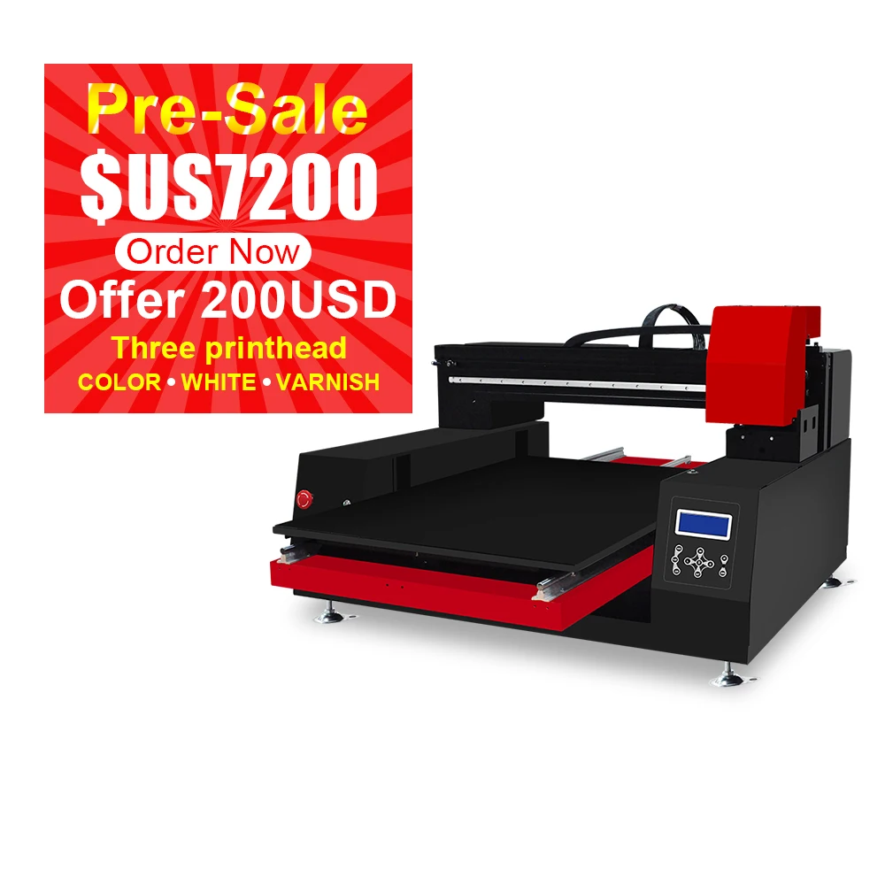 

Colorsun upgraded Automatic 6090 UV printer(600*900mm) with 3 printhead phone case wood metal glass UV printer with varnish