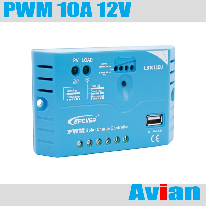 

10A 12V PWM Solar controller solar regulator with USB outputCE and RoHS certificated