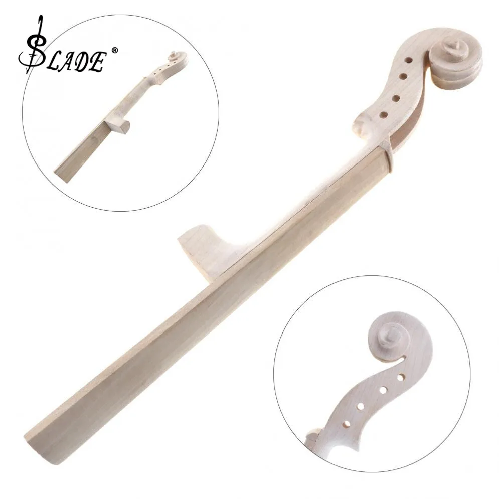 

4/4 Size Durable White Embryo Neck Hand Carved Student Maple Violin Neck Violin Parts