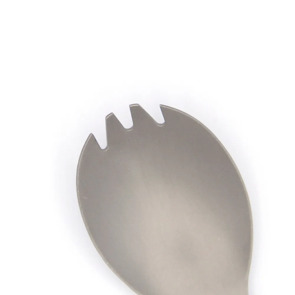 Tiartisan Titanium Folded handle Spork Fork Spoon 2 in 1 Camping Cutlery Portable Picnic Tableware