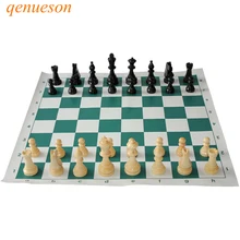 New Hot high quality Standard Chess Solid Wooden Pieces Chess Set Portable Travel Leather Chess Board Adult Children Puzzle Game цена New Hot high quality Standard Chess Solid Wooden Pieces Chess Set Portable Travel Leather Chess Board Adult Children Puzzle Game цены онлайн