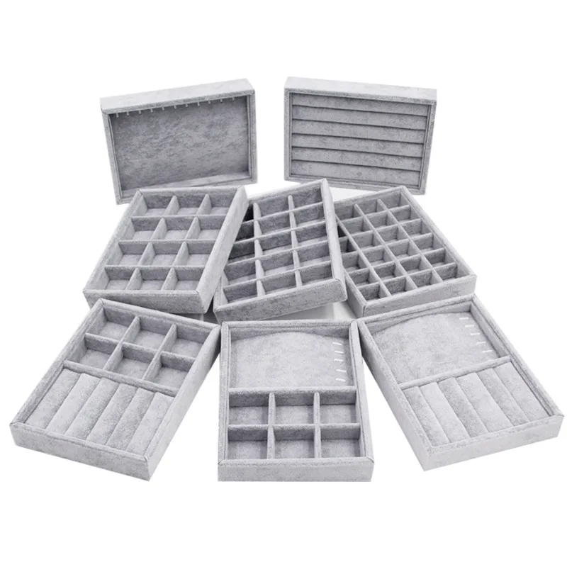 

Soft Jewelry Display Pendant Jewelry Earring Necklace Bracelet Tray Holder Case KQS8