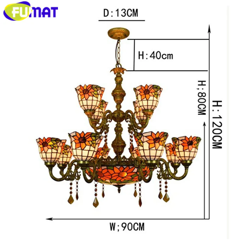 7Chandeliers Tiffany Suspensions Light