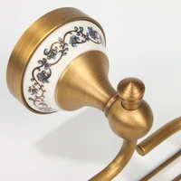 จานสบู่ทองเหลืองโบราณเซรามิคผู้ถือสบู่ทองแดงสบู่ตะกร้าอุปกรณ์ห้องน้ํา Banheiro Bath ฮาร์ดแวร์ชุด 9073K 4