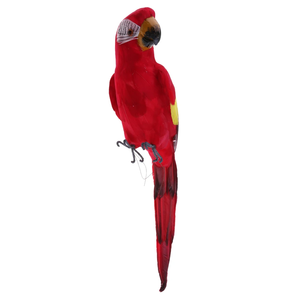 Artificial Animal Feather Fake Bird Taxidermy Garden Home Decor Ornament