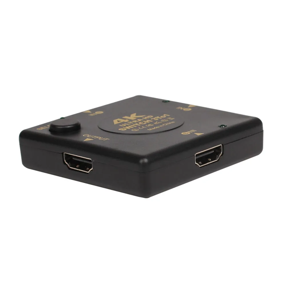 HDMI выбран коммутатор 3 Вход до 1 Выход Порты площадь Splitter 4 К * 2 К Ultra HD 3D черный для HDTV PS3 проектор Blu-Ray плеер