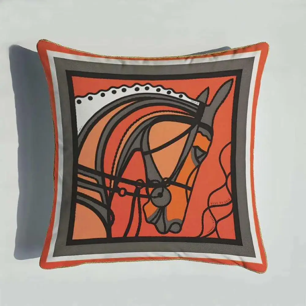 Геометрический лошадь бренд чехол для подушки с Северными мотивами королевская Роскошная Подушка европейский дизайн - Цвет: 12