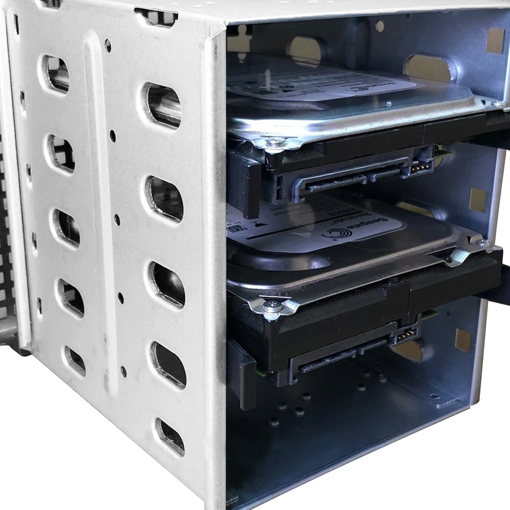 5,2" до 5x3,5" SATA SAS HDD Cage Rack жесткий диск лоток disco duro externo hdd 3,5 Caddy адаптер конвертер с вентилятором пространства серебристый