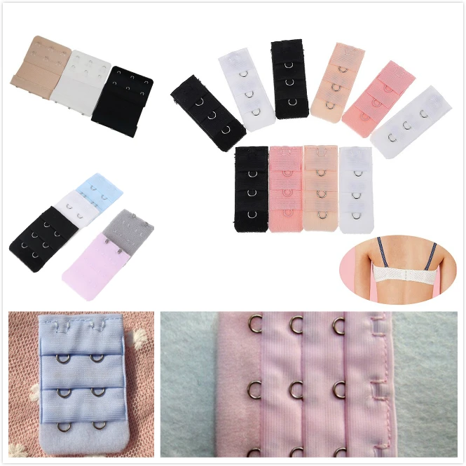 

3 Rows 2/3 Hooks Bra Extenders Clasp Strap Women Bra Strap Extender Accessories Various Styles