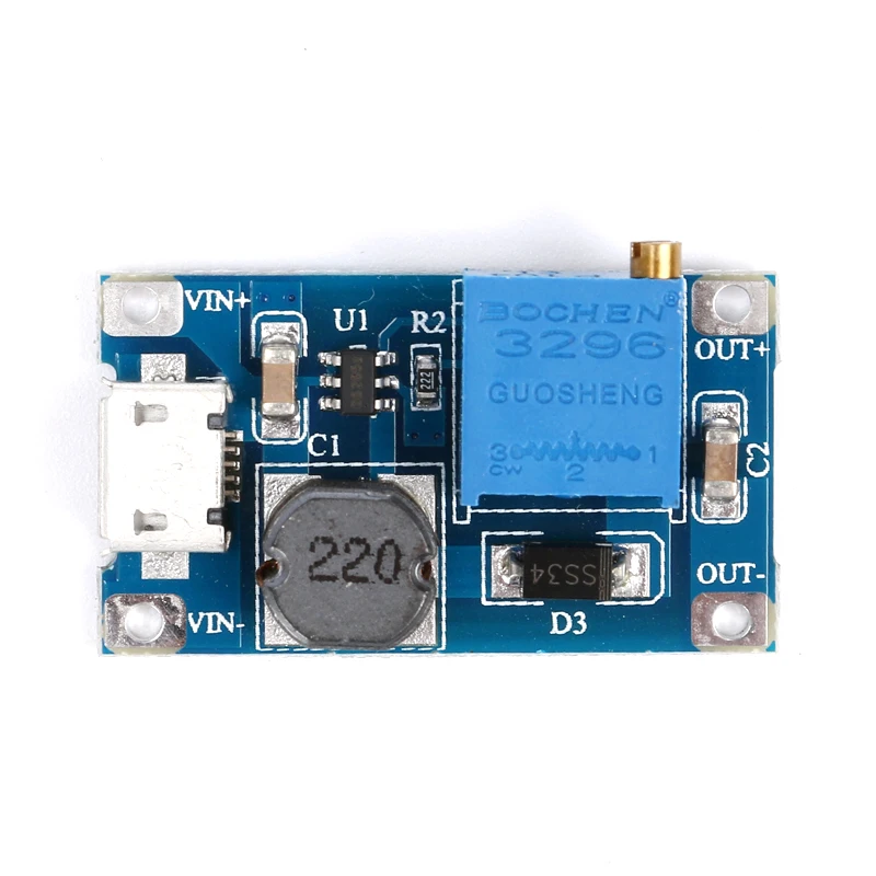 1 шт. Повышающий Модуль MT3608 DC 2 а с MICRO USB в 24 до 5 В 9 12 28 в|Трансформаторы| |