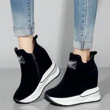 2019 Tennis Shoes Women Cow Leather High Heel Pumps Shoes Wedges Platform Round Toe Casual Shoes High Top Trainers Punk Sneakers цена 2019 Tennis Shoes Women Cow Leather High Heel Pumps Shoes Wedges Platform Round Toe Casual Shoes High Top Trainers Punk Sneakers цены онлайн