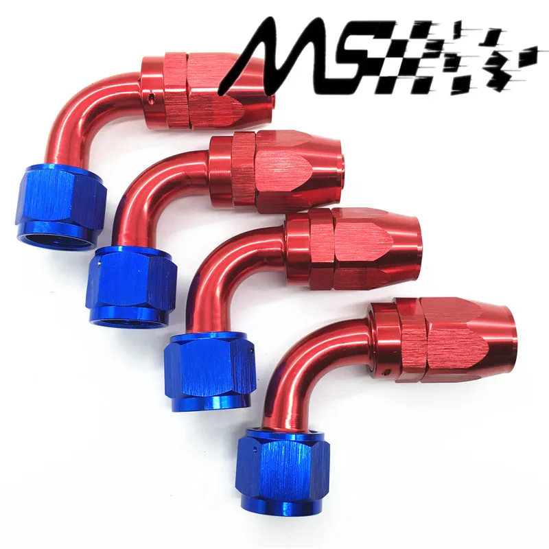 AN10 90 90 Degree Aluminum Oil Cooler Hose Fitting Swivel Hose End