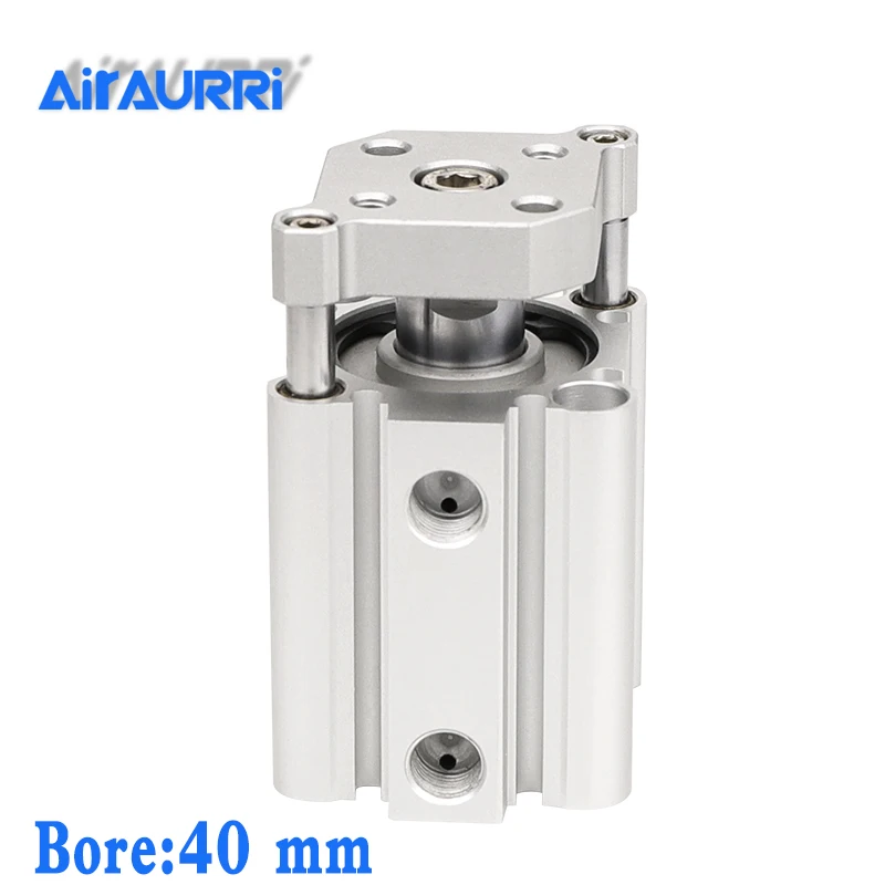 

smc type air cylinder CQMB/CDQMB bore 40mm stroke 5/10/15/20/25/30mm double acting compact rod guide pneumatic ram cylinder