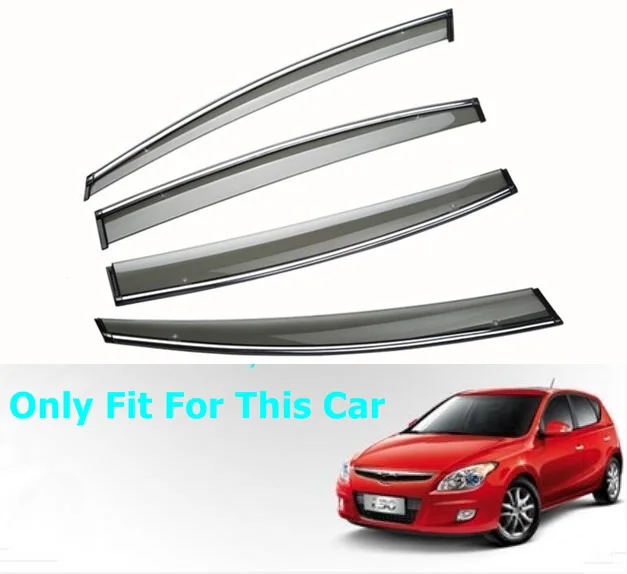 

Car Window Cover Visor Sun Rain Wind Deflector Awning Shield ABS For Hyundai I30 2009-2012