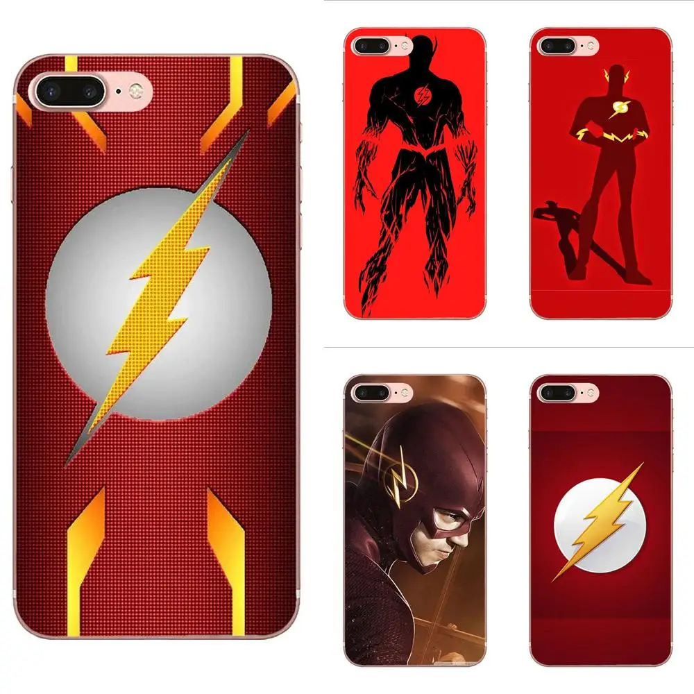 Супер герой флэш DC Comics логотип для Xiaomi Mi3 Mi4 Mi4C Mi4i Mi5 Mi 5S 5X6 6X A1 Max Mix 2 Note 3 4 TPU печать |