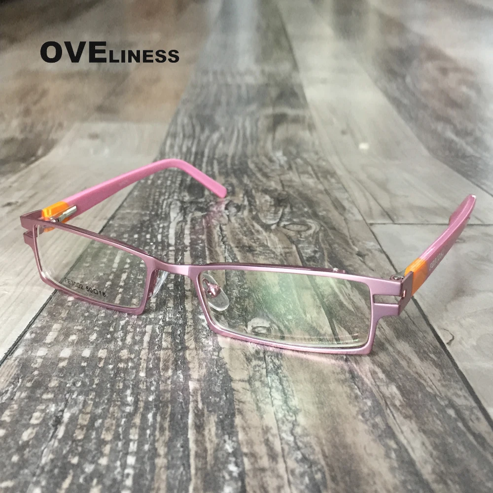

metal optical glasses frame women Prescription eyeglasses computer glasses spectacle frames pink color Spectacles frame full rim