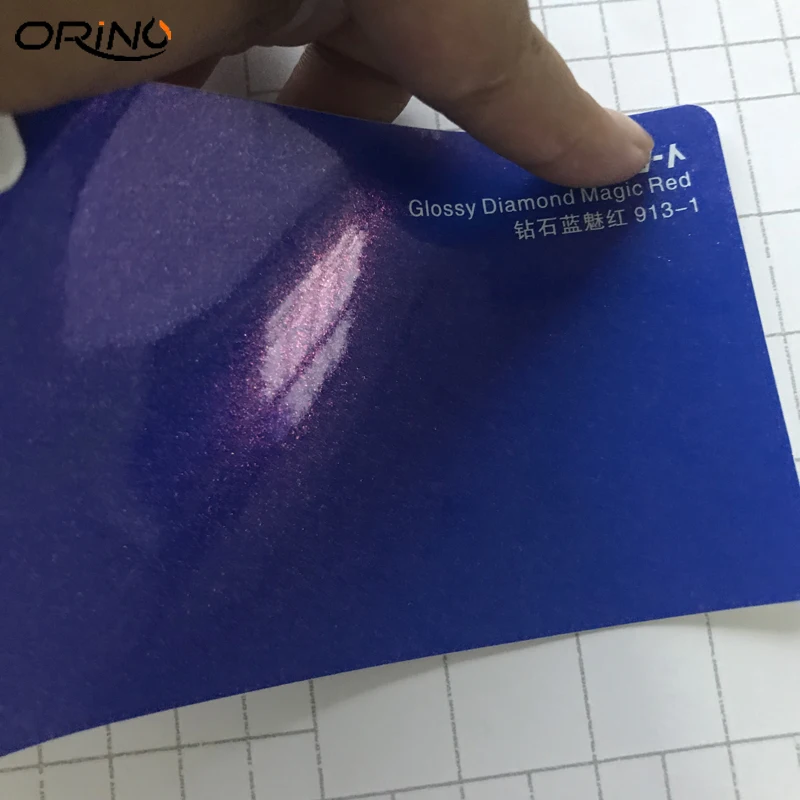 Glossy Diamond Magic Blue Red Vinyl Film Wrap-5