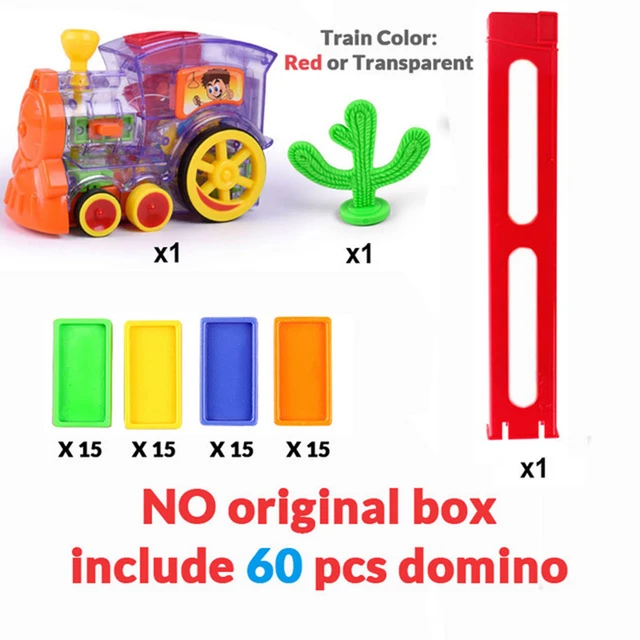 Colourful Train Domino Electric Car Vehicle Model Automatic Set Up Plastic Dominoes Unisex Gift Game Toys For Children 6