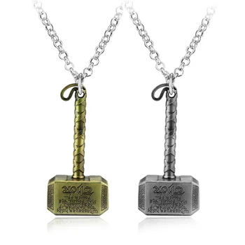 

Avengers Infinity War Thor Necklace Thor's Hammer Mjolnir Charm Men Necklace Pendants Accessories Cosplay Figure Toys Gift
