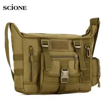 14 Inch Tactical Sling Bag Military Men’s A4 Document Molle Messenger Sport Crosscody Bags Sling Laptop Shoulder Bag XA458WA