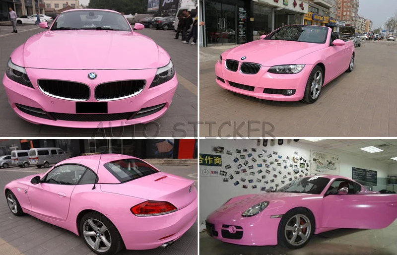 pink glossy film sticker