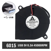 5pcs/lot DC 6015S 5V USB 60MM x 15MM Turbine Brushless Cooling Blower Fan Fans 5pcs/lot DC 6015S 5V USB 60MM x 15MM Turbine Brushless Cooling Blower Fan Fans