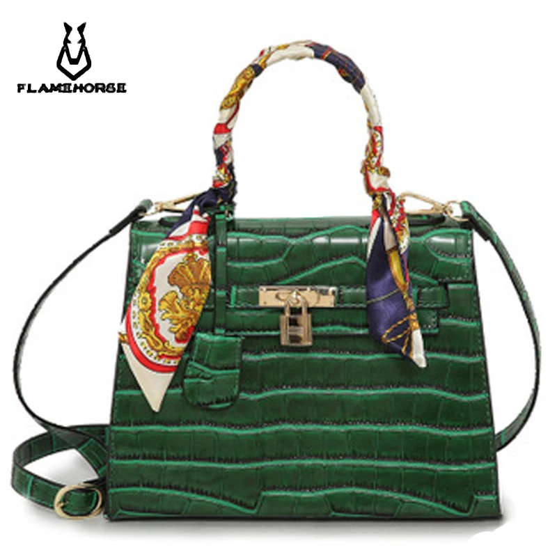

Women Alligator Shoulder Bags Elegant Lady PU Leather Handbag Female Luxury Handbags Women Bags Designer Fashion Top-Handle Bags