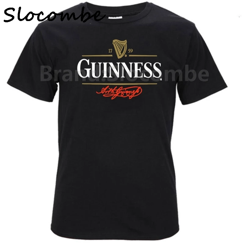 Teenage Natural Cotton Printed Guinness autumn O-Neck Tops Print T Shirt Design tee shirts mens | Мужская одежда