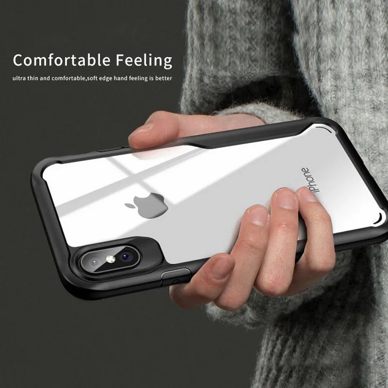 NOWAL мягкий силиконовый бампер для iPhone 5 5S SE 6 6S Plus жесткий акриловый прозрачный