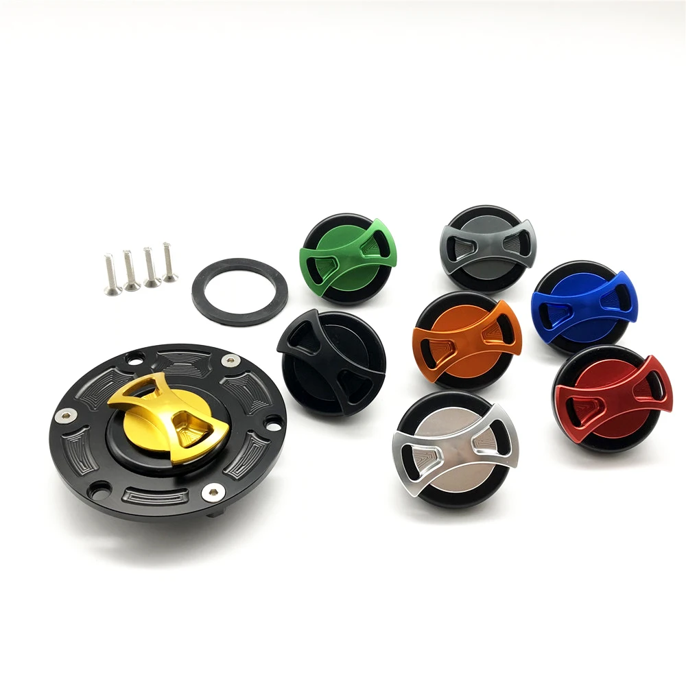 

8 Colors Moto Tank Fuel Cover For Triumph Street Triple 675 R Tiger 800 XC TT600 All Year CNC Billet Gas Cap Accessories Oil Cap