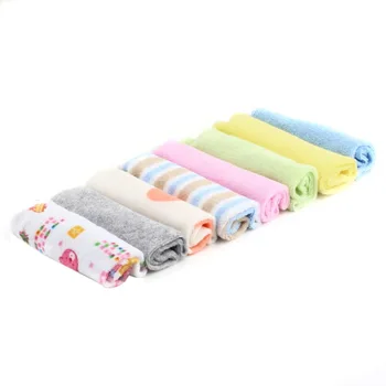 

8Pcs/set Baby Washcloth Feeding Face Bath Towels Children Colorful Soft Bath Towel Washers Hand Cute Cartoon Wipe Wash Cloth