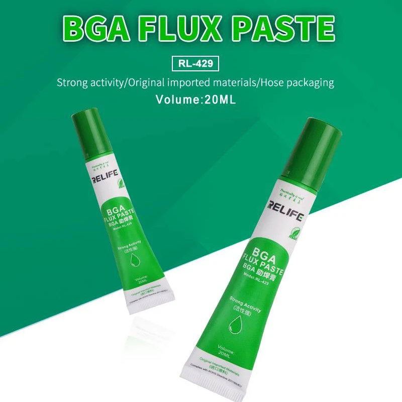 

Jyrkior Relife RL-429 Hose Type Mobile Phone Repair Flux BGA Solder Paste Flux Imported Raw Material Manufacturing