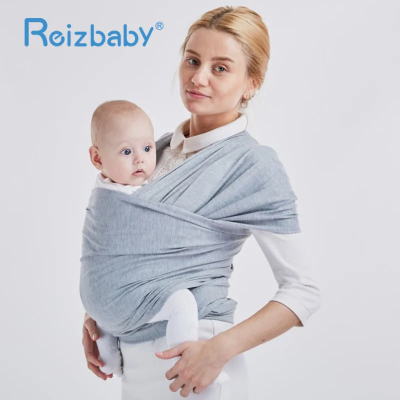 

REIZBABY Baby Carrier Sling For Newborns Soft Comfortable Infant Baby Wrap Straps Breathable Hands-free Adjsutable Carrier