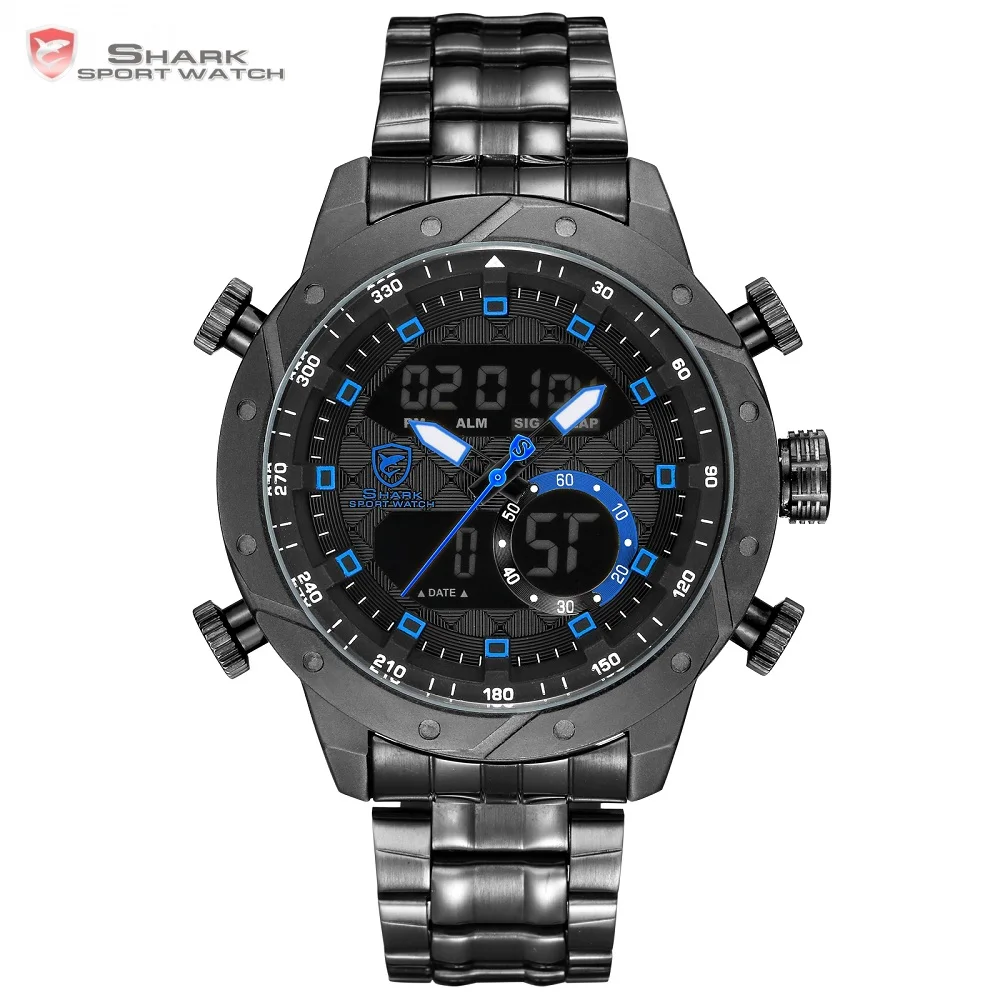 Snaggletooth SHARK relogio masculino de luxo Chronograph Hiking Men Watch Digital LCD Alarm Stop Watches Vintage Clock / SH594 Snaggletooth SHARK relogio masculino de luxo Chronograph Hiking Men Watch Digital LCD Alarm Stop Watches Vintage Clock / SH594