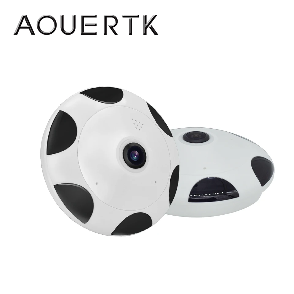 

AOUERTK 360 Degree Camera video intercom surveillance with SD Card Slot WiFi Full View Wireless IP Camera WiFi Mini CCTV