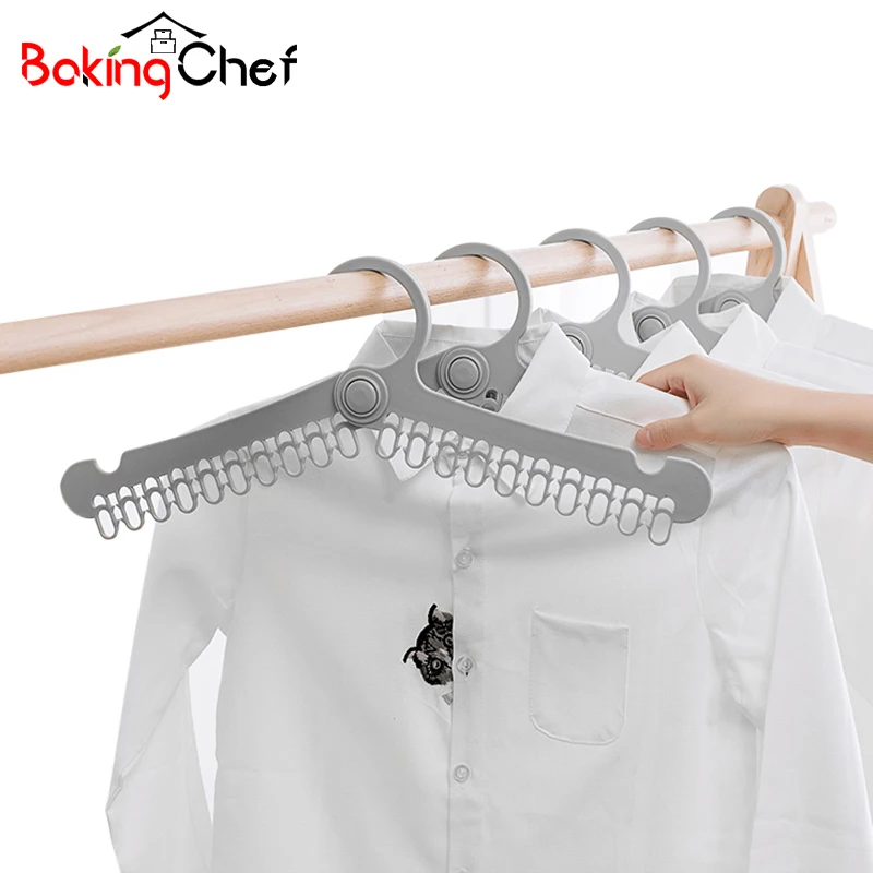 

BAKINGCHEF Clothing Hangers Foldable Underwear Socks Scarf Drying Rack Wardrobe Closet Hanging Organizer Travel Space Saver Case