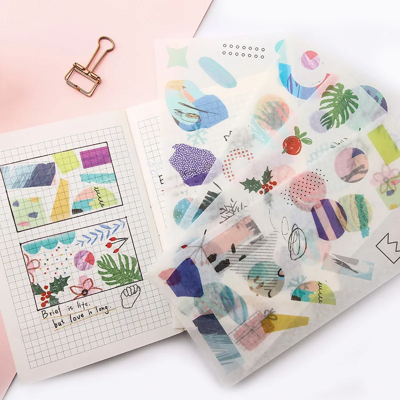 

4 sheets/1pack Mark time series Diary Planner Decorative Mobile Stickers Scrapbooking Craft Stationery Stickers