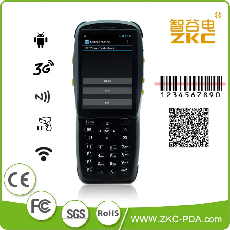 PDA3501 android портативный 1D лазерный сканер штрих кода устройство считывания nfc с 3G и