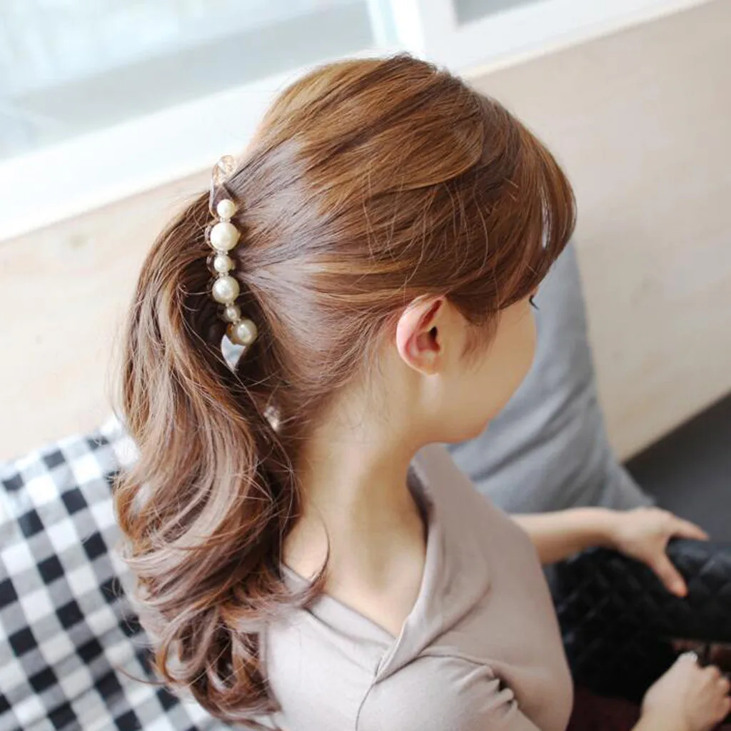 

Women Pearl Diamond Hair Clip Bobby Pin Hairband Hairpin Barrette Comb Accessory Pince à cheveux